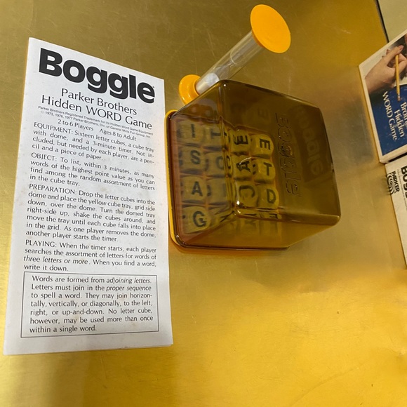 PARKER BROTHERS VTG 1976 BOGGLE FUN HIDDEN WORD COLLECTIBLE GAME COMPLETE - Picture 8 of 13